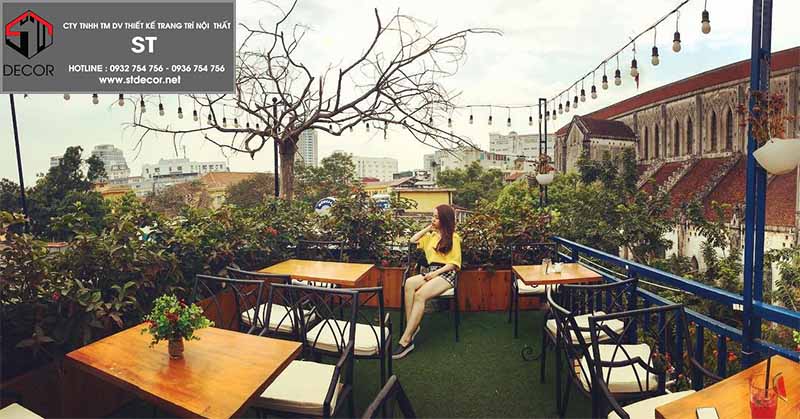 Ý tưởng thiết kế quán cafe trên sân thượng “chill phết”