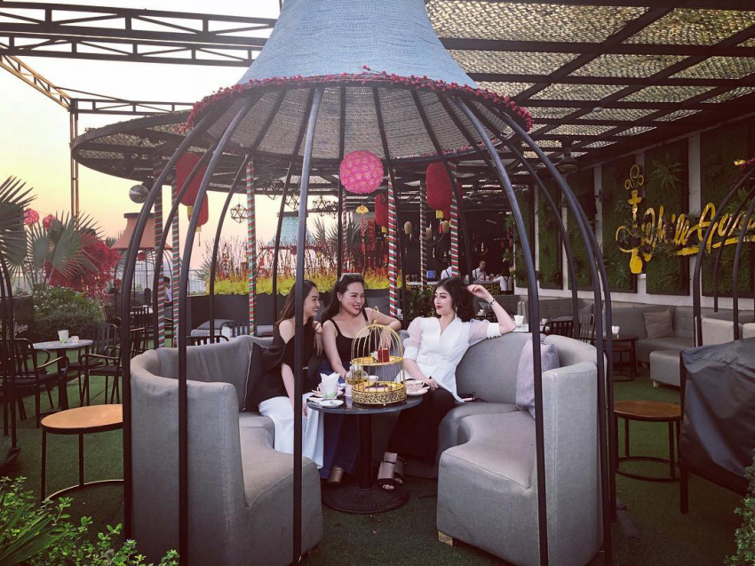 check in chill garden lounge – quán cafe lồng chim view sài gòn trên cao