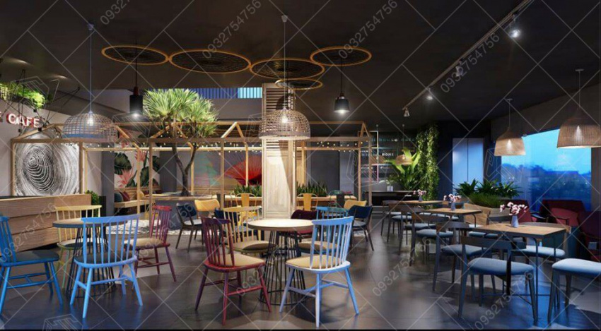 mẫu thiết kế quán cali house cafe – đà nẵng