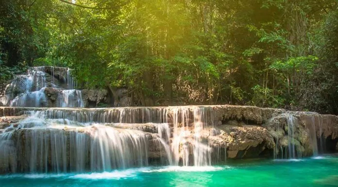 du lịch, châu á, thác huay mae khamin: dòng thác thiên đường của đất thái huyền thoại
