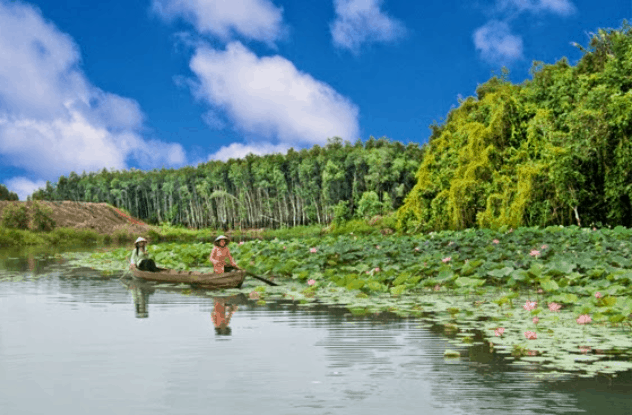 “thu nhỏ miền tây sông nước” vào khu du lịch sinh thái làng nổi tân lập