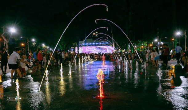 công viên nước, địa điểm du lịch, du lịch sài gòn, khám phá quảng trường nhạc nước “mới tinh” ở công viên văn lang