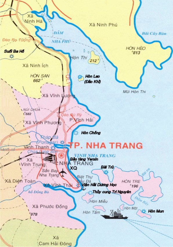 Những địa danh nổi tiếng trong bản đồ ở Nha Trang 2018