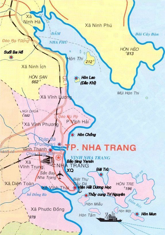 Bản đồ du lịch Nha Trang mới nhất