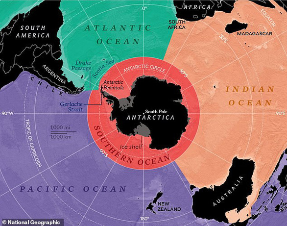 nam đại dương, national geographic society, đại dương thứ 5, trái đất chính thức có đại dương thứ 5