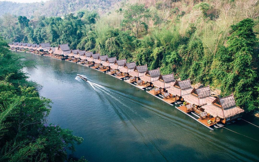 Xuất hiện khu nghỉ dưỡng The Float House River Kwai nổi trên sông ở Thái Lan