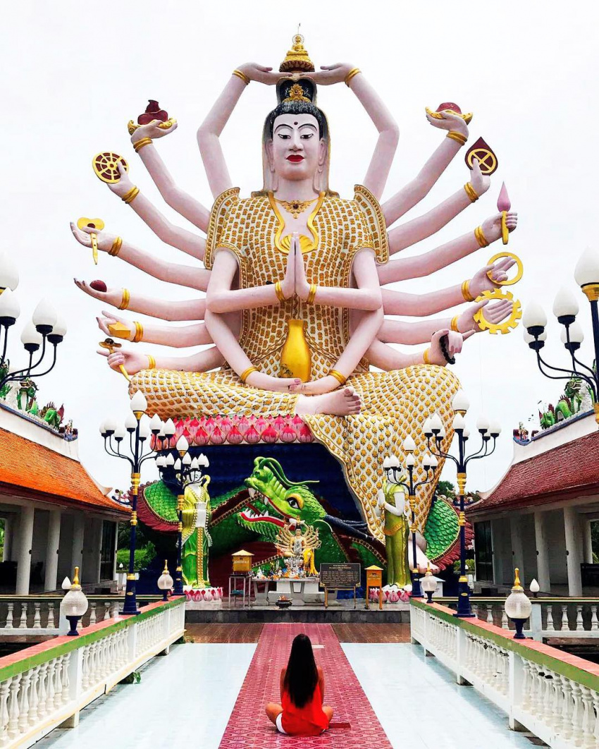 du lịch bangkok, khách sạn bangkok, koh samui, tour thai lan gia re, wat plai laem, đền wat plai laem – nơi sở hữu pho tượng phật bà quan âm 18 tay độc đáo ở thái lan