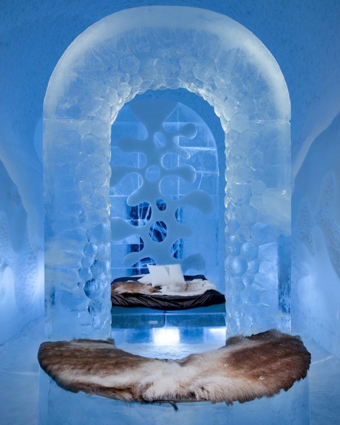trải nghiệm ‘lạ đời’ tại khách sạn làm từ băng giá icehotel ở thuỵ điển