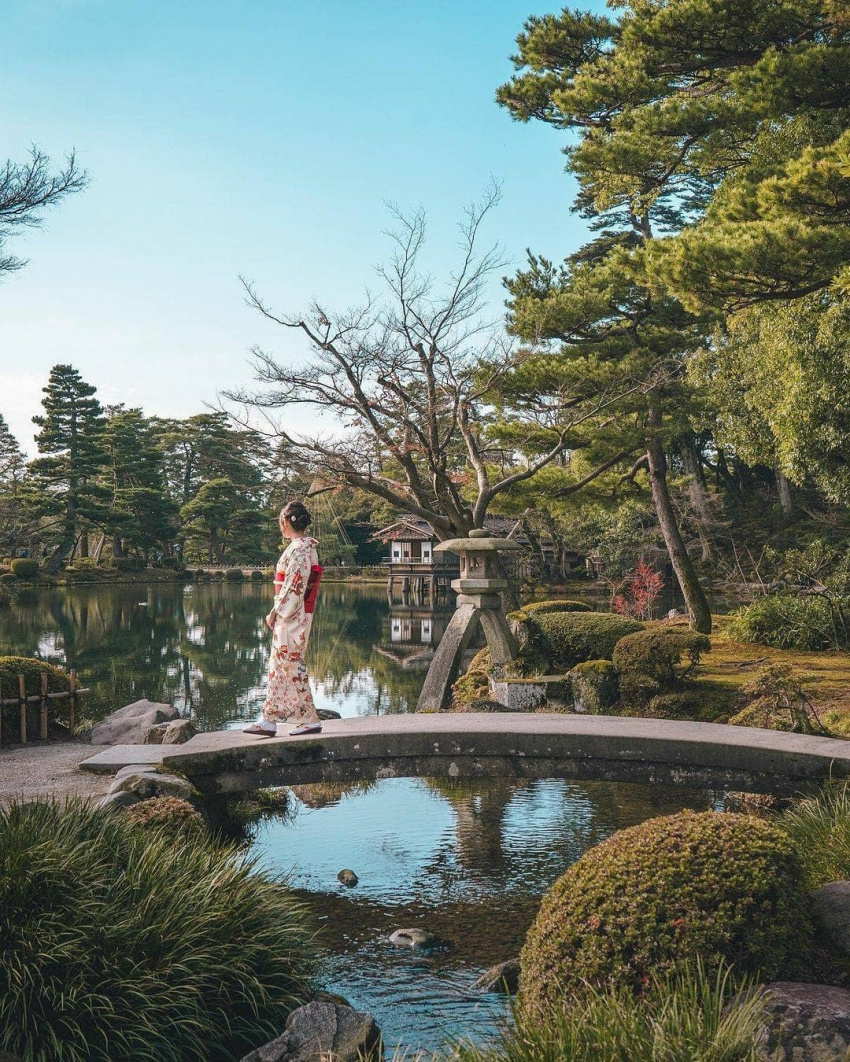 khu vườn kenrokuen, resort nhật bản, tour nhat ban gia re, check-in khu vườn kenrokuen tuyệt đẹp khi du lịch nhật bản