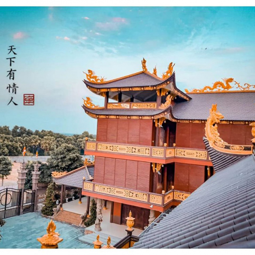 Chùa Kim Tiên ngôi chùa đẹp như phim cổ trang ở An Giang