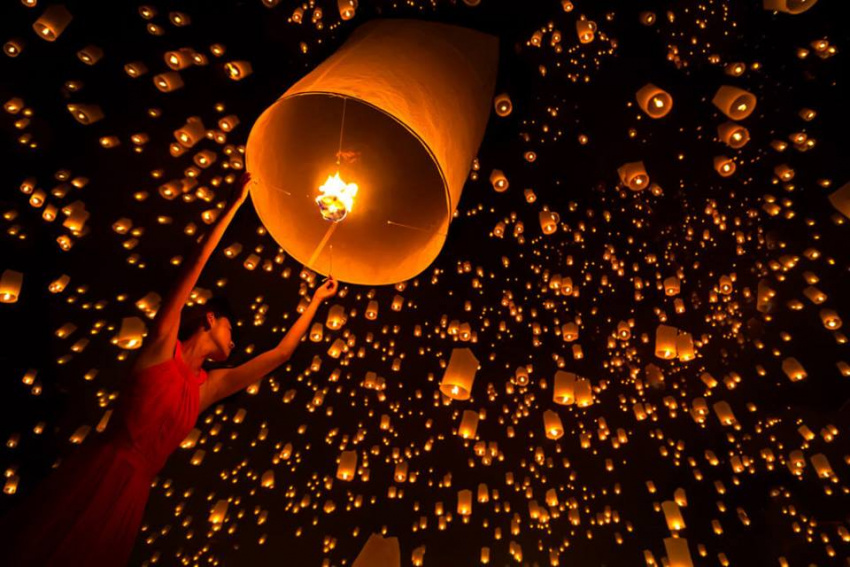 Cập nhật chi tiết lịch trình lễ hội đèn trời Yee Peng & Loykrathong Chiang Mai 2019