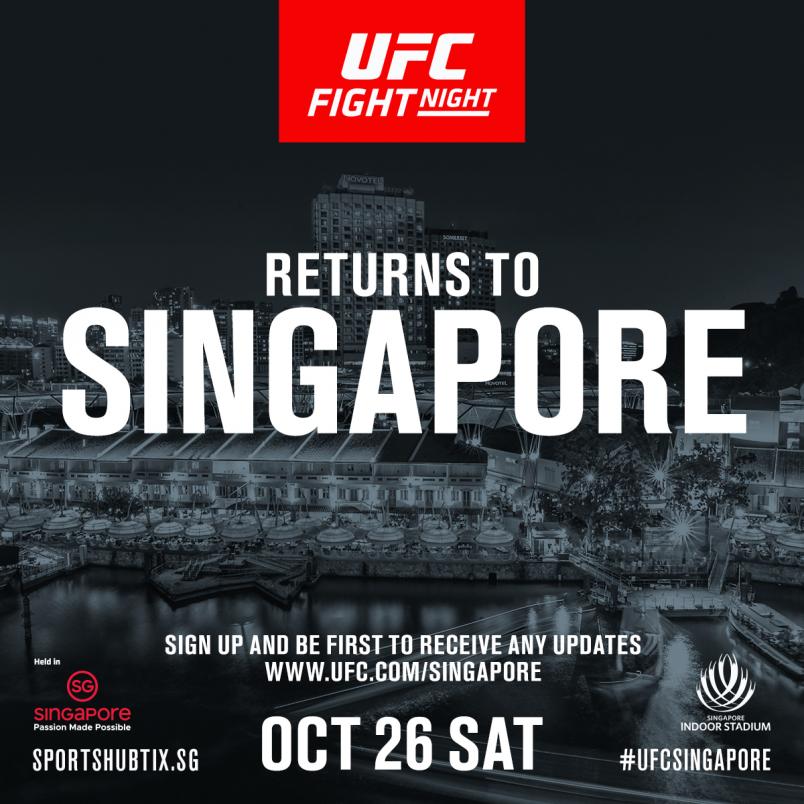 du lịch singapore, khách sạn singapore, singapore, ufc fight night singapore 2019, điểm đến singapore, đón chờ giải vô địch đối kháng – ufc fight night singapore 2019 sắp được diễn ra