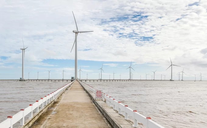 Cánh đồng điện gió trên biển duy nhất của Việt Nam
