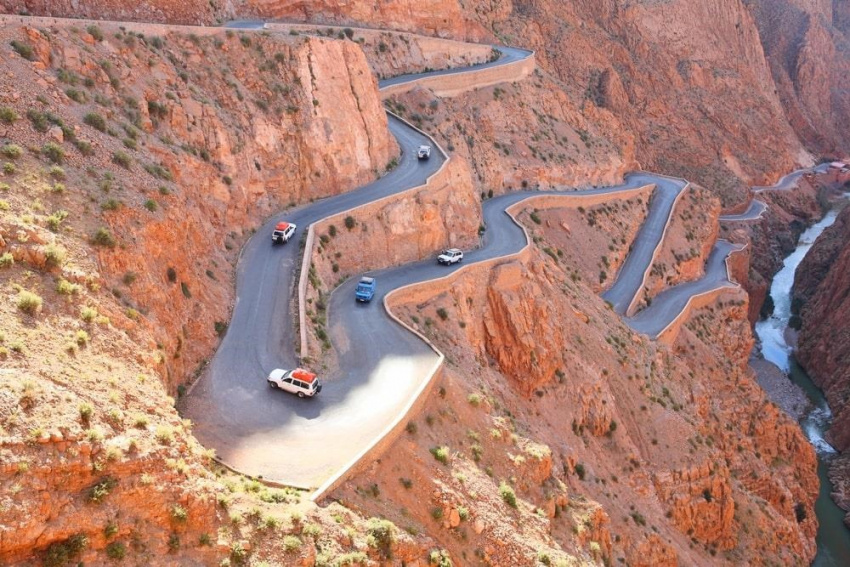 bắc phi, tuyến đường dades gorges, điểm đến morocco, đường dades gorges, cận cảnh tuyến đường nguy hiểm nhất hành tinh