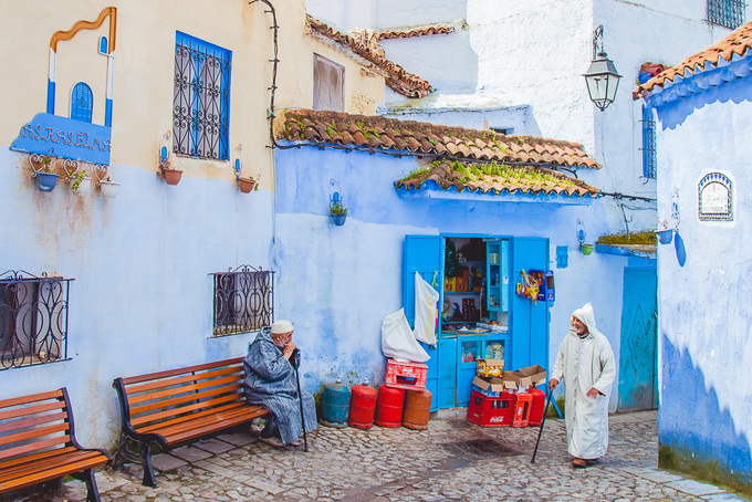 chefchaouen, du lịch morocco, thị trấn chefchaouen, thị trấn cổ được ví như thiên đàng xanh giữa lục địa đen