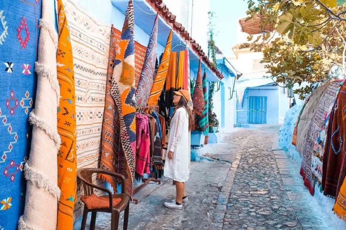 chefchaouen, du lịch morocco, thị trấn chefchaouen, thị trấn cổ được ví như thiên đàng xanh giữa lục địa đen