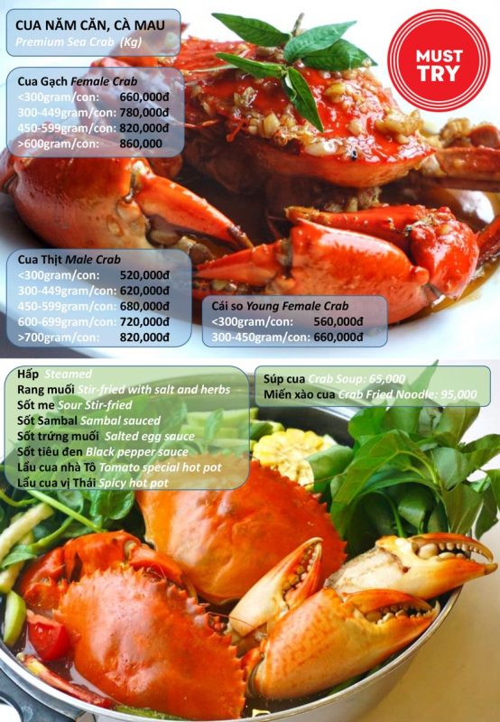 top 8 nhà hàng hải sản ở hà nội uy tín chất lượng