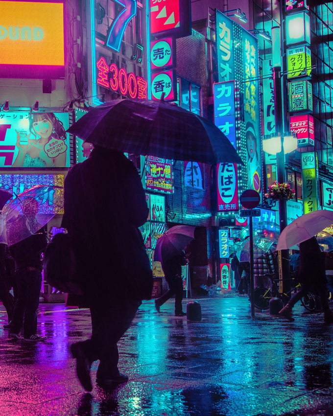 Tokyo ngày mưa như phim khoa học viễn tưởng
