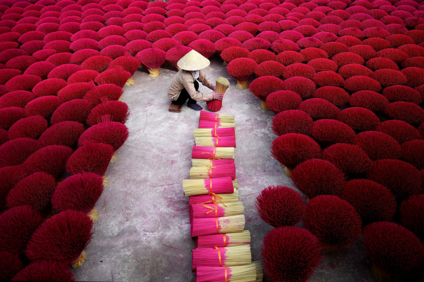 Làng nhang nhuộm màu hồng ở Việt Nam lên báo Tây