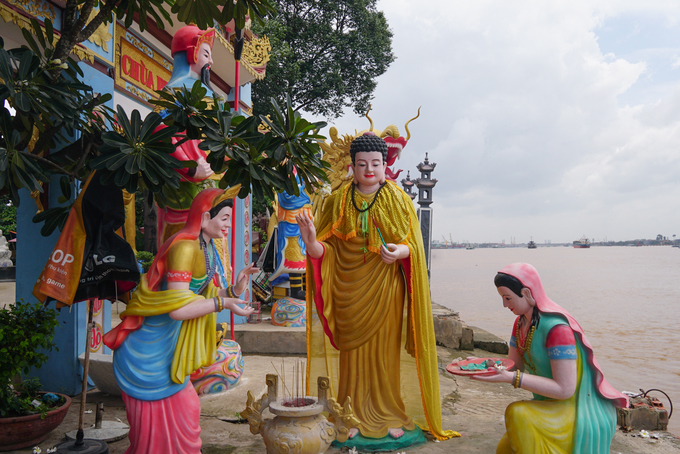 chùa phước long, du lịch tphcm, khách sạn tpchm, ngôi chùa nằm giữa sông ở sài gòn