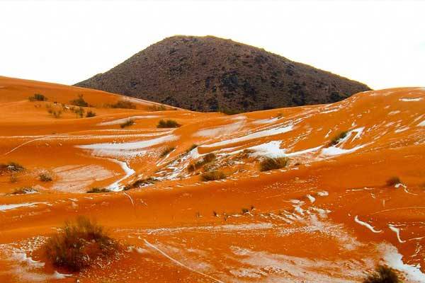 sa mạc sahara, tuyết rơi lần đầu tiên sau 37 năm ở sa mạc sahara