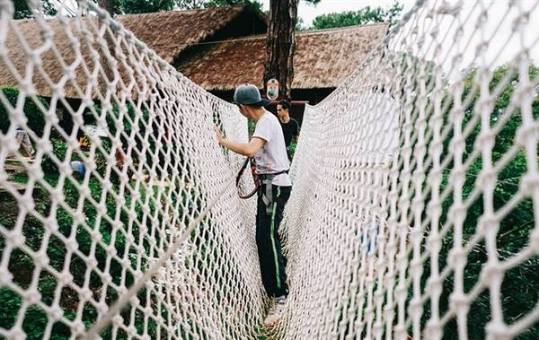 Du lịch Đà Lạt trải nghiệm đu dây xuyên rừng già tại Datanla High Rope Course