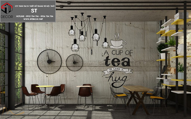 Những mẫu thiết kế quán trà sữa cực dễ thương thu hút khách hàng
