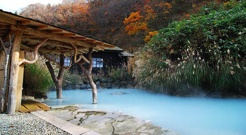 nhật bản, thành phố kaminoyama, dầu gội mát lạnh nhật bản hút khách tắm suối nước nóng