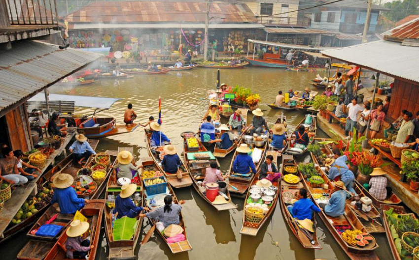 Dạo chơi ở Damnoen Saduak – khu chợ nổi cổ nhất Thái Lan