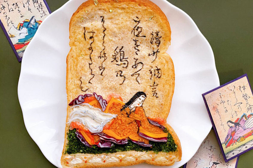 bánh mì, tour nhat ban gia re, hội họa trên lát bánh mì