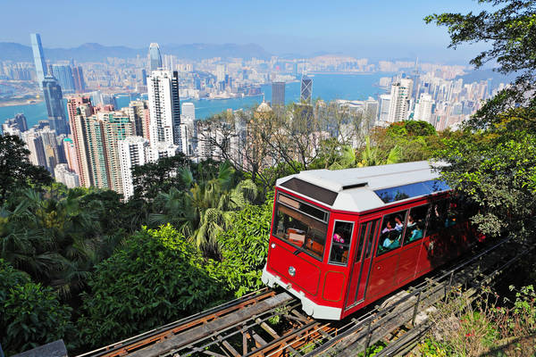 du lịch hong kong, xe điện peak tram, du lịch khám phá hong kong bằng phương tiện công cộng