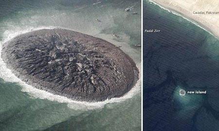 Thăm đảo mới nổi ở Pakistan sau động đất
