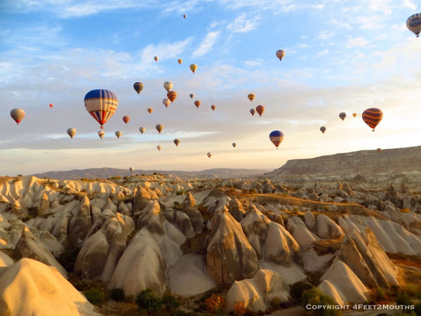 du lịch trên kinh khí cầu ở cappadocia, thổ nhĩ kỳ