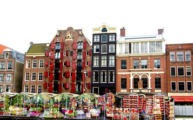 ngát hương thơm chợ hoa nổi ở amsterdam