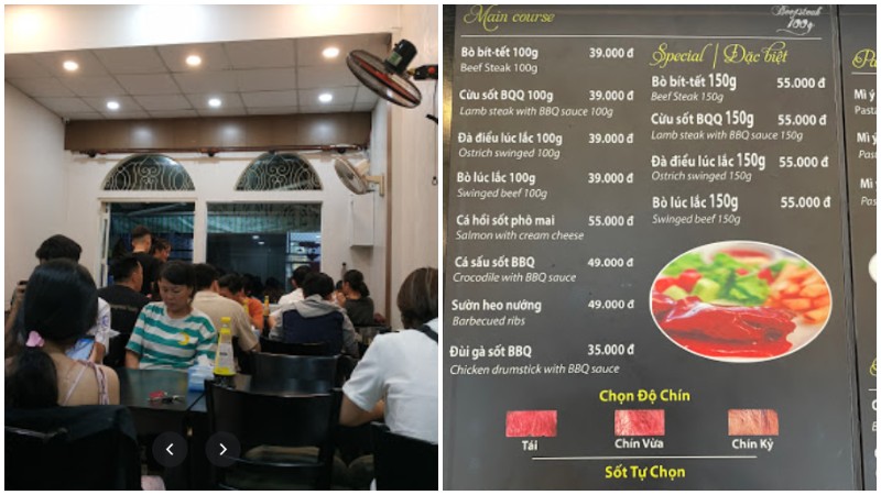 10 nhà hàng Beefsteak ngon nức tiếng tại Sài Gòn