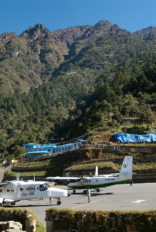 hãi hùng sân bay tenzing-hillary, nepal