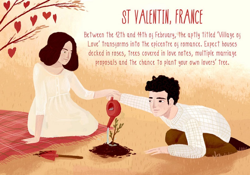 các quốc gia trên thế giới đón lễ tình nhân valentine như thế nào?