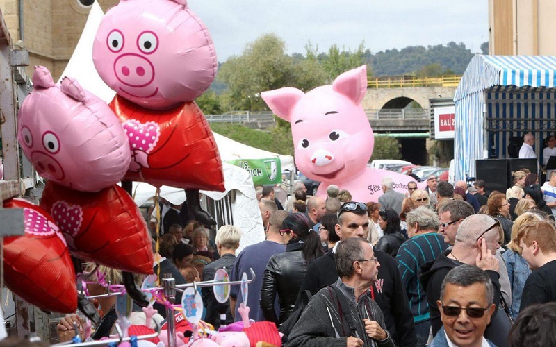 Độc đáo lễ hội tôn vinh những chú heo tại Pháp