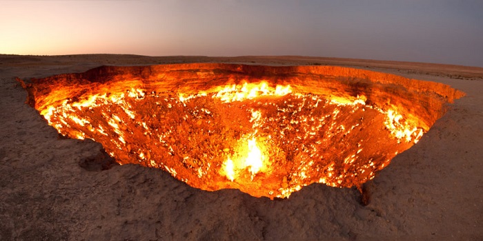 ngỡ ngàng trước 'cánh cửa địa ngục' có thật do chính con người tạo ra tại sa mạc karakum