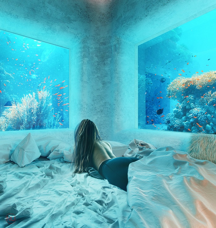 ‘Ba chìm bảy nổi’ ăn ngủ với cá tại khách sạn dưới đáy biển siêu sang chảnh