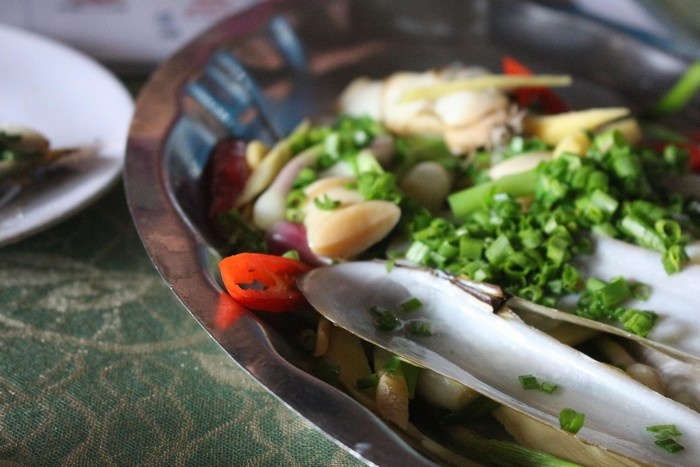 Thưởng thức hải sản trên bè nổi đảo Long Sơn