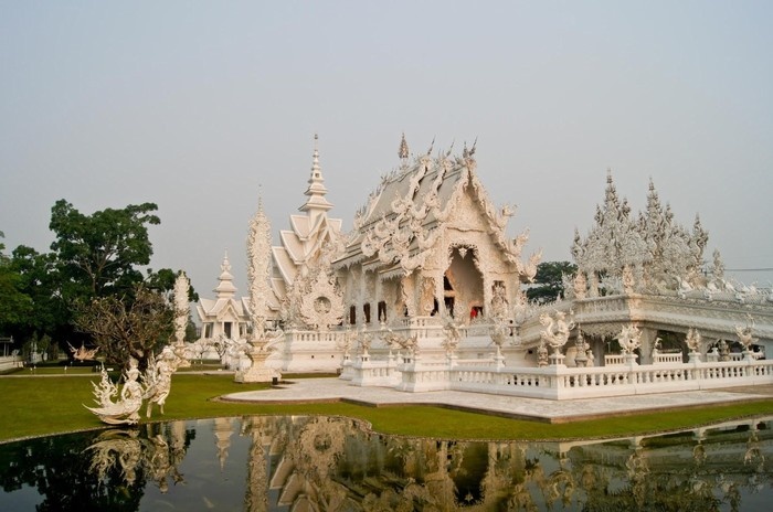 du lịch thái lan, kinh nghiệm du lịch, thế giới đó đây, lấp lánh màu huyền diệu nơi khu đền trắng của xứ chùa vàng