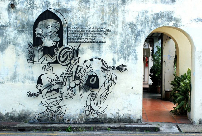 những tác phẩm nghệ thuật siêu đáng yêu ngay trên đường phố george town malaysia