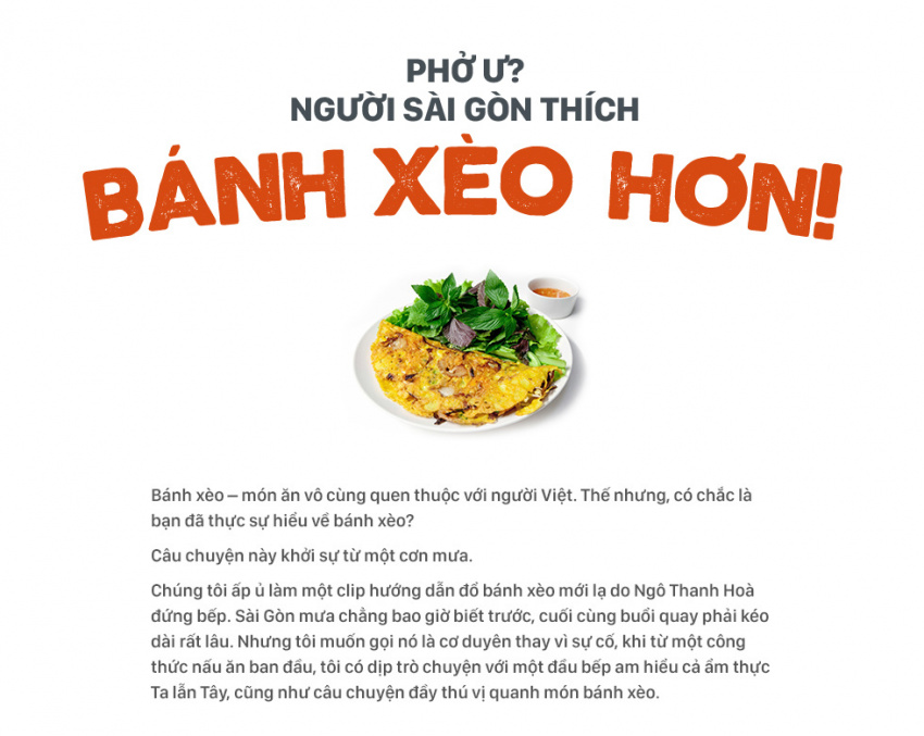 Phở ư? Người Sài Gòn thích bánh xèo hơn!