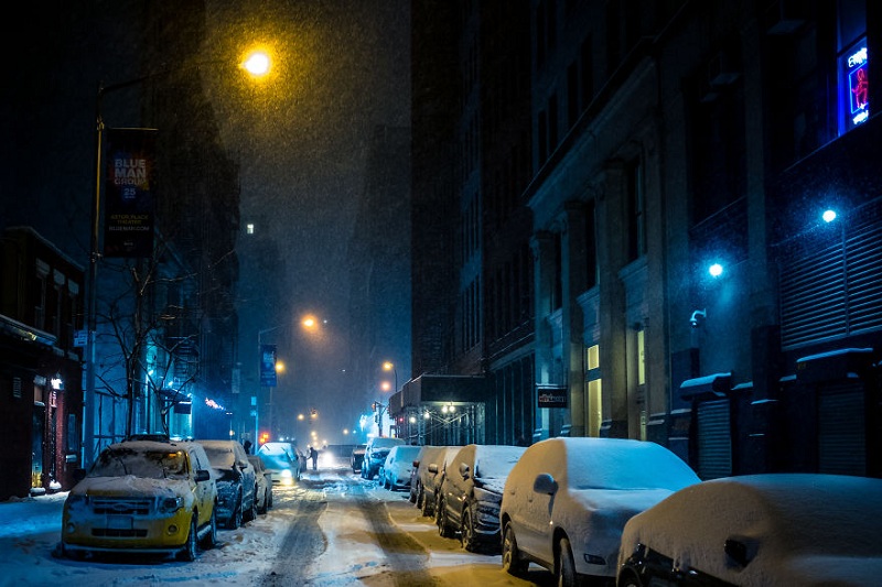 {}, new york mùa tuyết rơi
