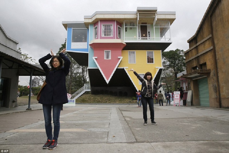 Độc đáo ngôi nhà “lộn ngược” ở Đài Loan