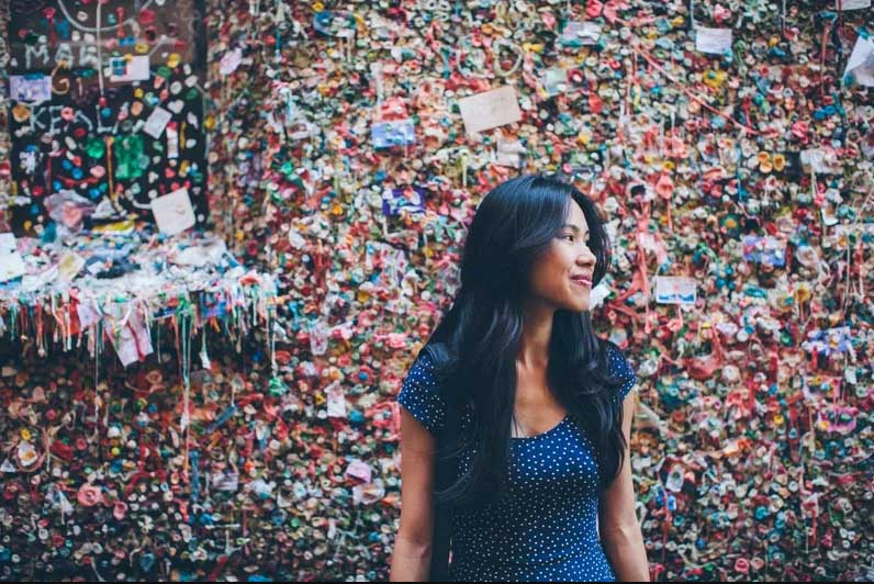 bức tường cao su, gum wall, kỳ lạ bức tường đầy bã kẹo cao su trở thành điểm du lịch hút khách