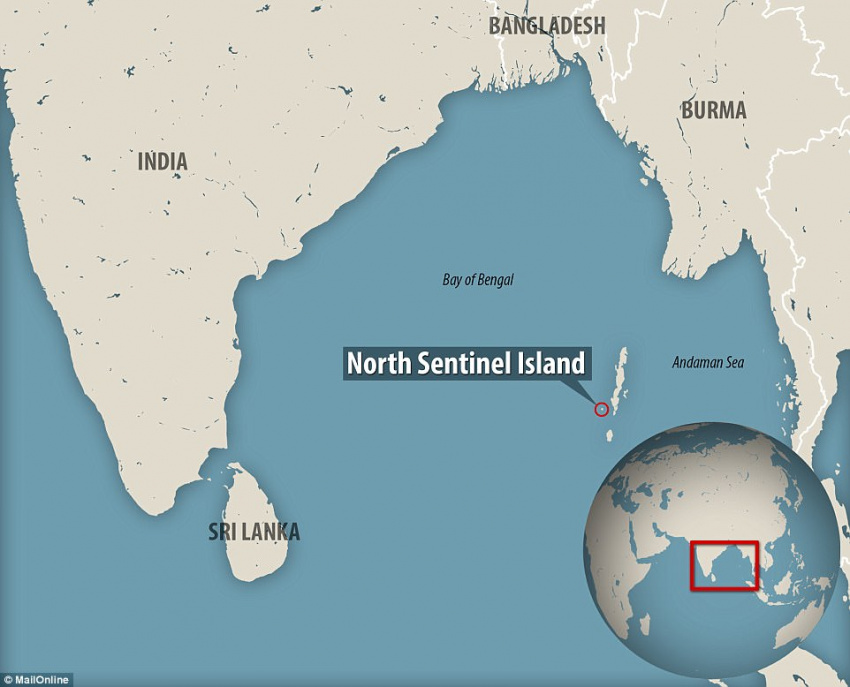đảo bắc sentinel, hòn đảo nằm ở ấn độ dương, bộ tộc sentinelese, hòn đảo cô lập nhất thế giới, nơi bất kỳ ai tiếp cận cũng bị tấn công