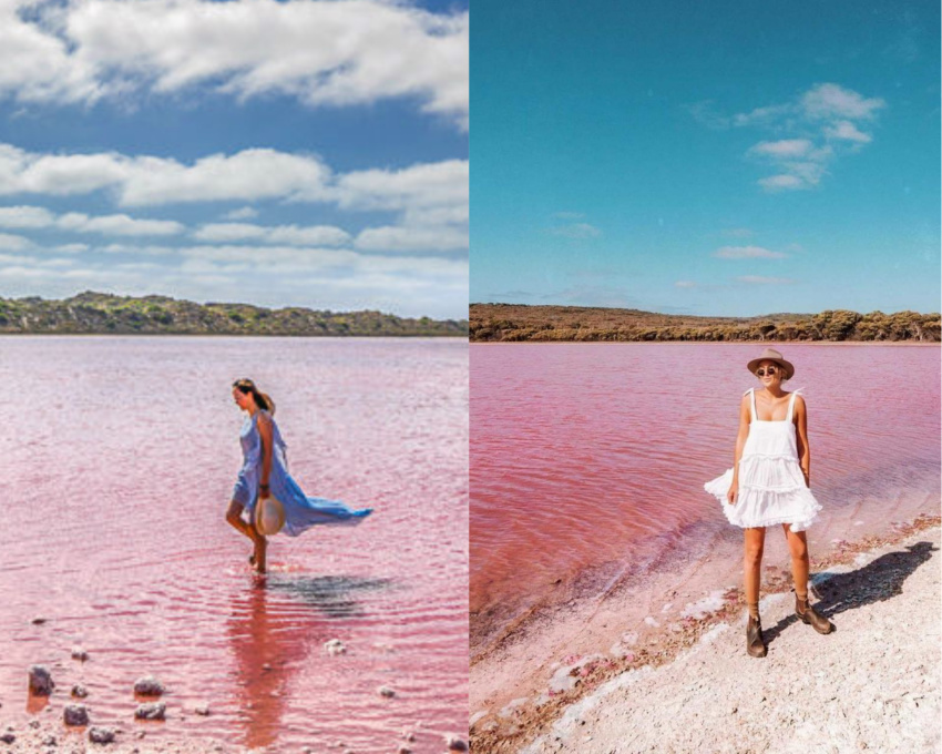 hồ hillier, hồ nước màu hồng bí ẩn ở úc có nồng độ muối ngang ngửa biển chết