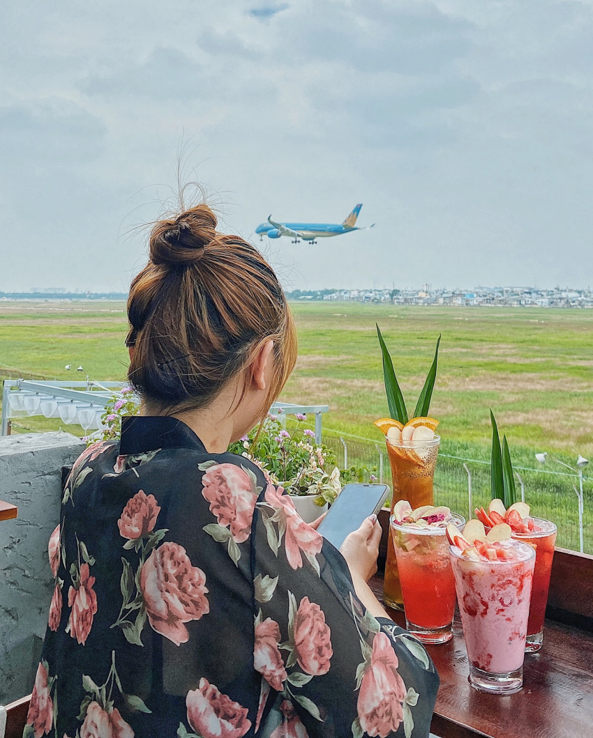 quán cafe ngắm máy bay, quán cafe có view ngắm máy bay hạ cánh siêu xịn tại sài gòn